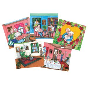 Five (5) complementary illustrations