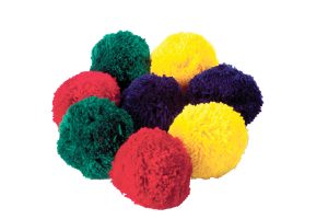 Coloured Fleece Balls (6)