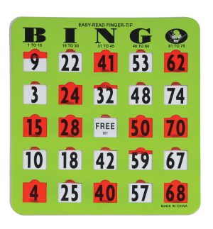 Large Easy Read Slide Bingo Cards