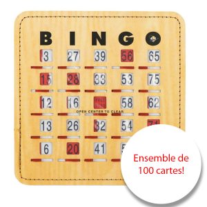 Cartes de bingo à dégagement rapide - fenêtre (100 cartes)