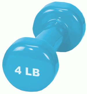 Vinyl Covered 4 lb Dumbbell
