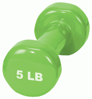 Vinyl Covered 5 lb Dumbbell