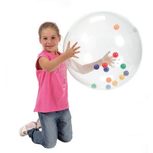 Grand ballon sensoriel à billes colorées (20 po)