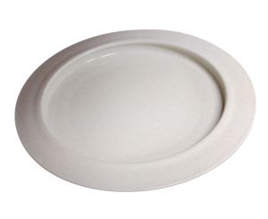 Assiette à rebord en grès