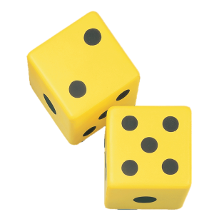 3" Coated Foam Dice  (2)