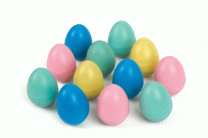 Œufs maracas colorés (12)