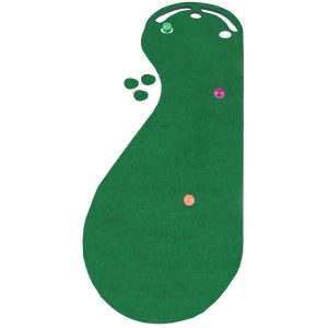 Tapis de golf d'intérieur avec 3 balles de couleurs