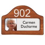 Plaque de chambre pour nom et photo