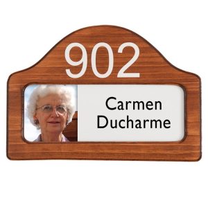 Plaque de chambre pour nom et photo