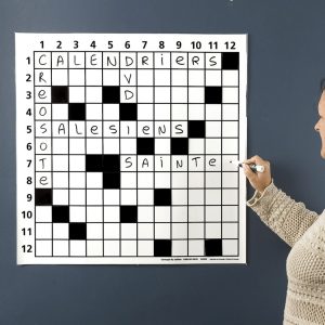 Grille effaçable «GÉANTE» pour mots croisés