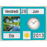 ECONOMICAL Turquoise Orientation Board with clock