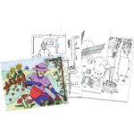 Illustrations à colorier - Paysages - Souvenirs