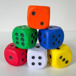 Petits dés en mousse - 4,5 cm