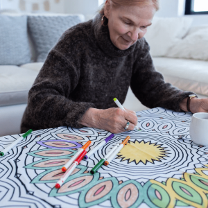 Nappe Mandala BIMoo à colorier - 45 po