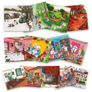 Ens. de 14 illustrations pour tableau d'orientation