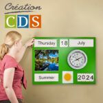 ECONOMICAL Lime Orientation Board with clock