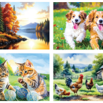 Set of 4 Joyful puzzles (4 x 24 pcs)